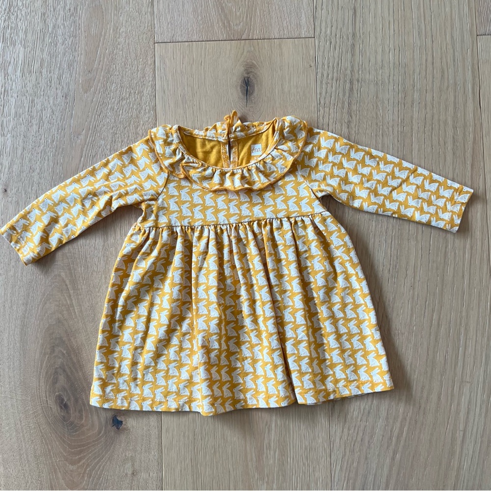 Tea Collection Ruffle Neck Empire Baby Dress - Picture 4 of 7